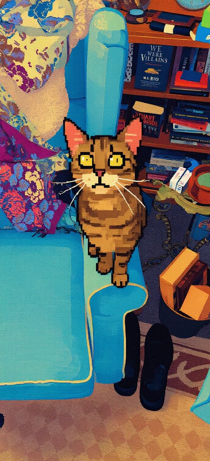 Transform image to pixel-art art style
