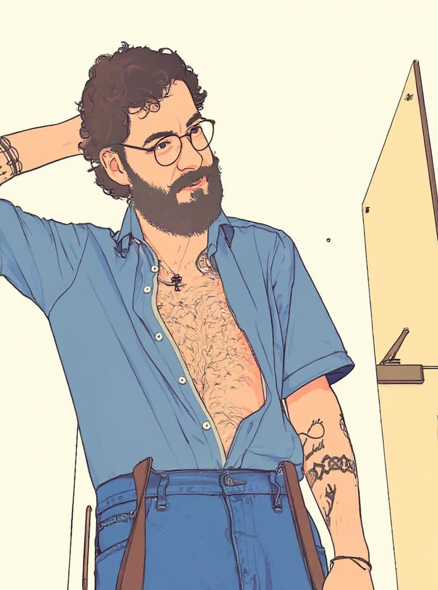 Transform image to line-art art style