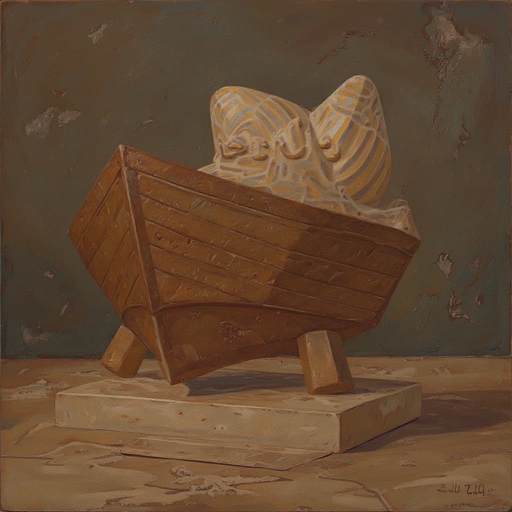 Transform image to sculpture art style