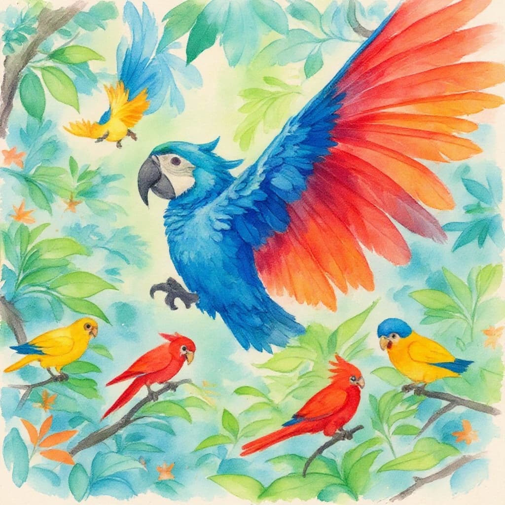 Transform image to watercolor art style