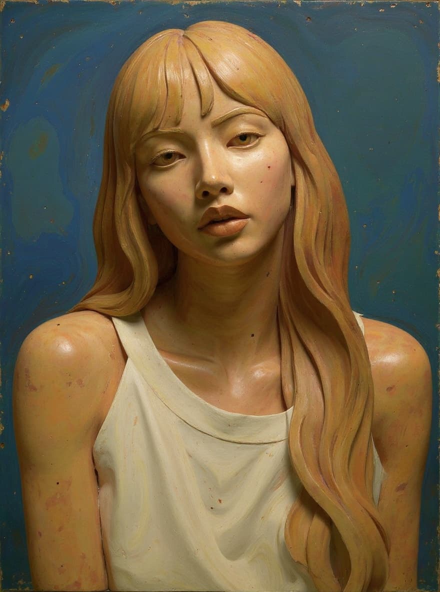 Transform image to sculpture art style