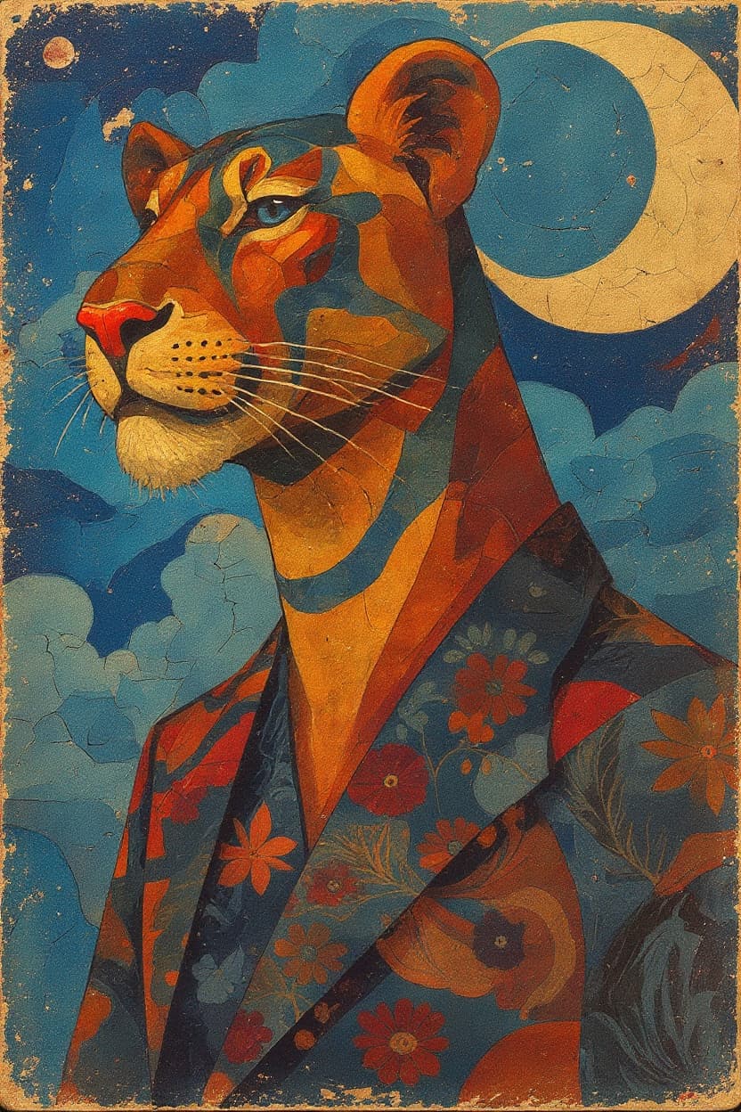 Transform image to vintage art style
