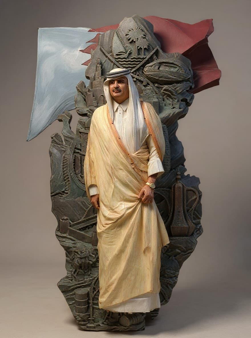 Transform image to sculpture art style