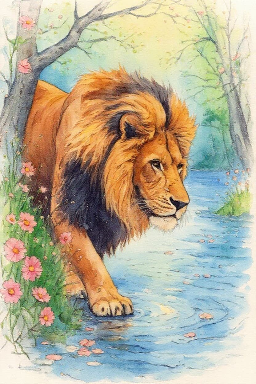 Transform image to watercolor art style
