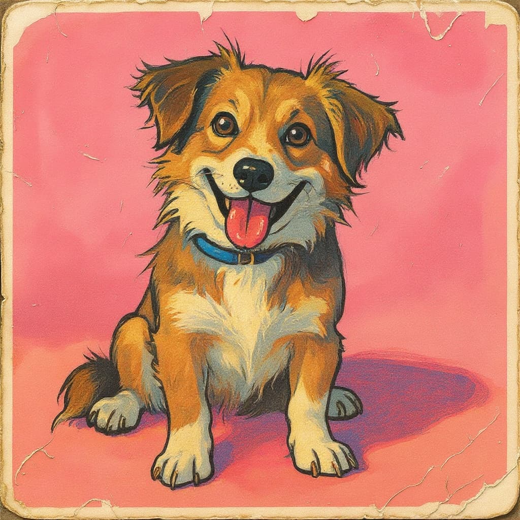 Transform image to vintage art style