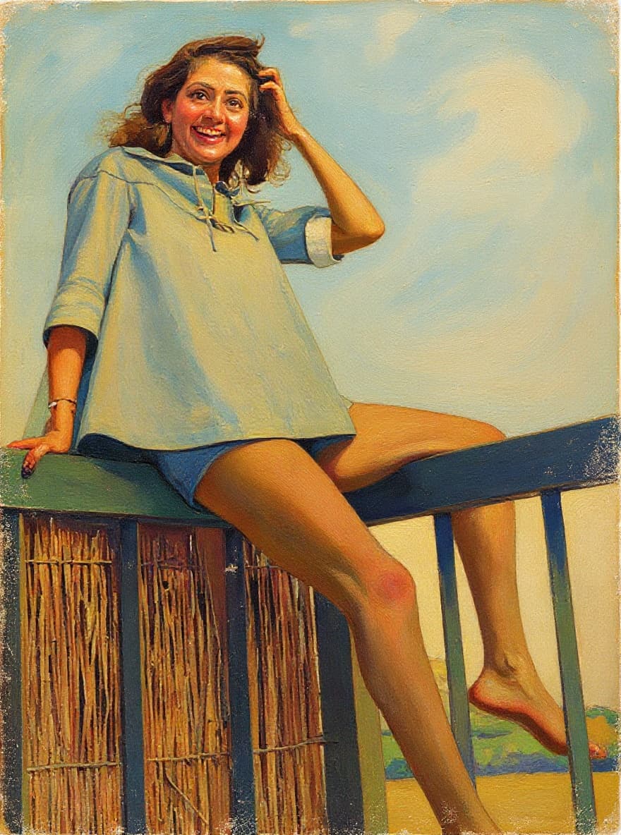 Transform image to vintage art style