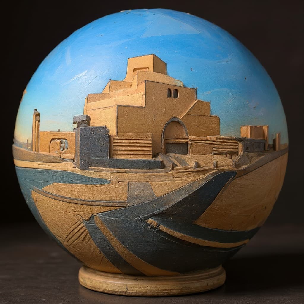 Transform image to sculpture art style