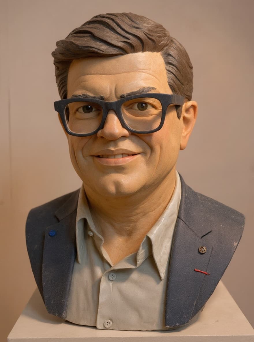 Transform image to sculpture art style