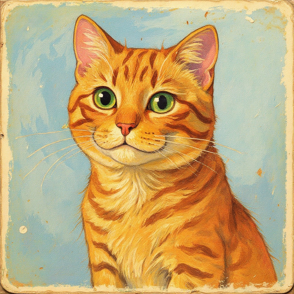 Vintage portrait artwork from photo, faded colors with nostalgic retro look portrait art, photo to art, turn photo into painting